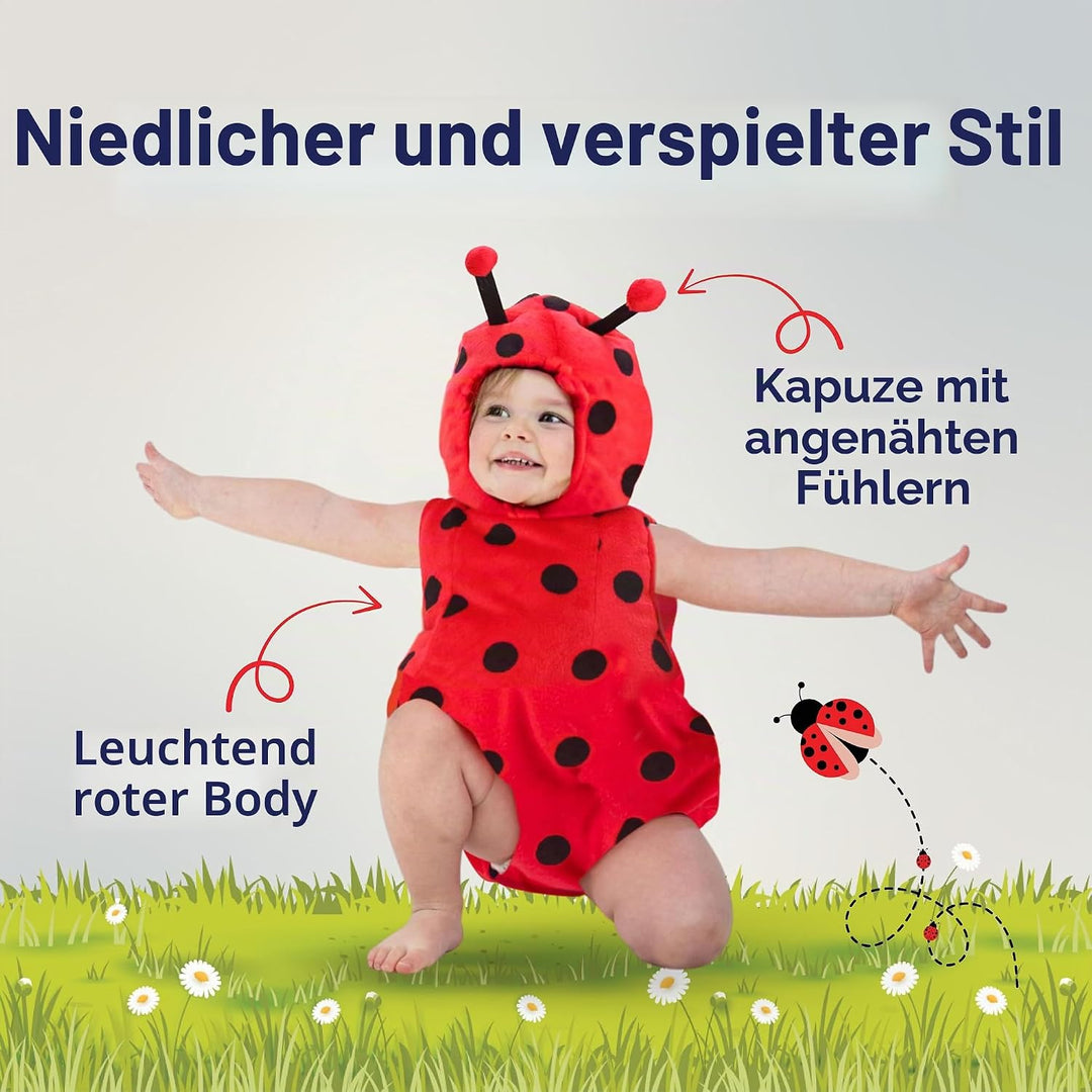 Dress Up America 866-0-6 Outfit-Grösse 0-6 Monate Baby Mädchen Marienkäfer Kostüm, (Gewicht 8-15 Lb,