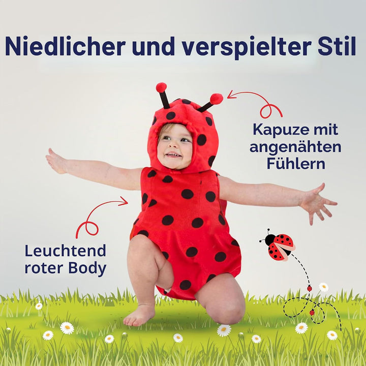 Dress Up America 866-0-6 Outfit-Grösse 0-6 Monate Baby Mädchen Marienkäfer Kostüm, (Gewicht 8-15 Lb,