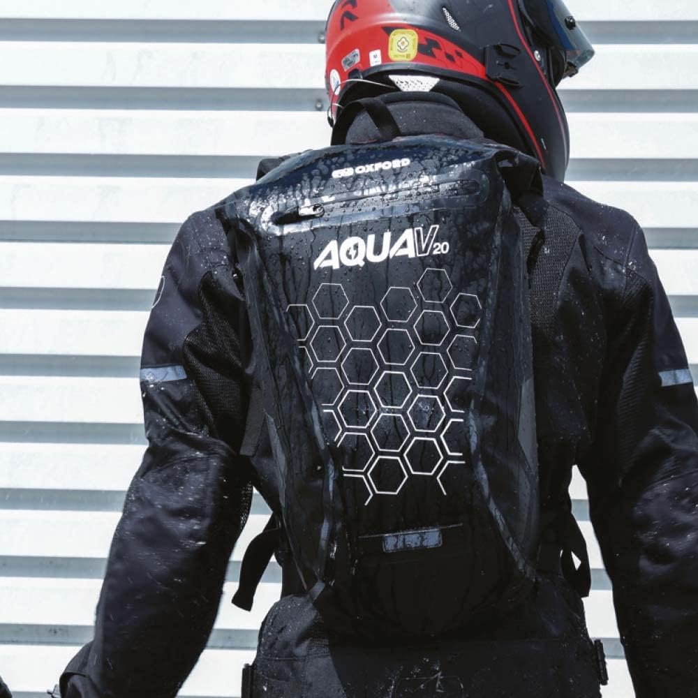 Oxford Aqua Backpack - Waterproof Cycle Rucksack With Reflective Details For High-Visibility Schwarz