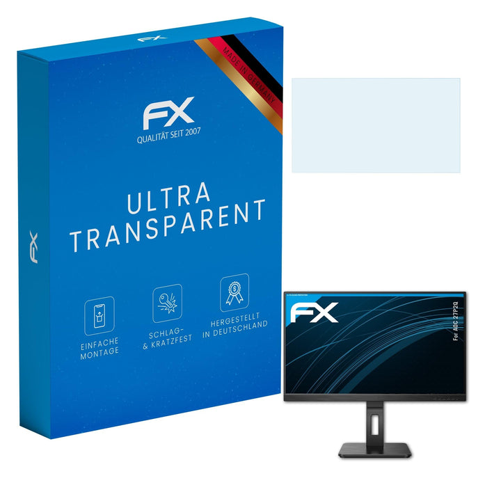 atFoliX Schutzfolie kompatibel mit AOC 27P2Q Folie, ultraklare FX Displayschutzfolie