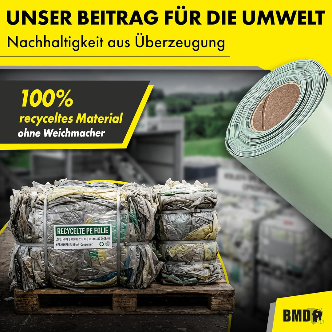 BMD Baufolie Typ 200 transluzent 4mx25m (100m²) Schutzfolie Bauplane Abdeckfolie Estrichfolie …… TYP