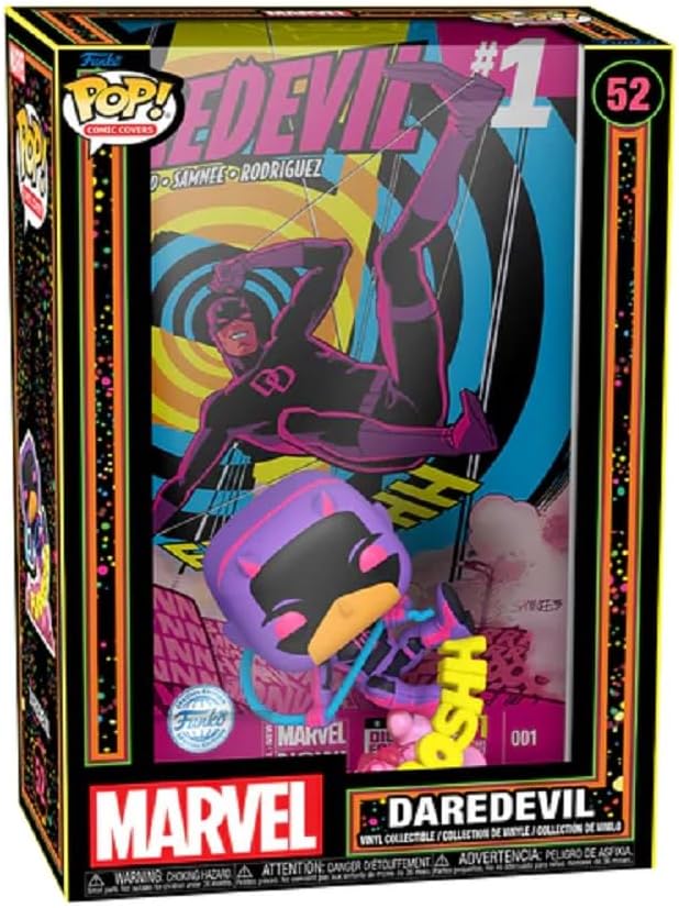 Funko Pop! Marvel Daredevil Comic Cover Exclusive Glow-in-The-Dark Vinyl Wackelkopf Figur, 11,3 cm