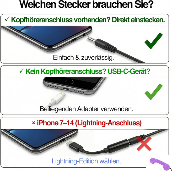 Opis 60s Micro - Retro Handyhörer für Android Smartphones, Tablets, Notebooks und Handys in der Form