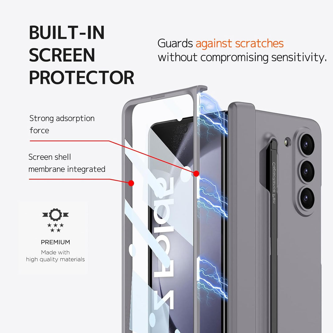 NINKI S Pen Case für Samsung Galaxy Z Fold 6 handyhülle mit Slim S Pen Halter Magnetic Scharnier,4 i