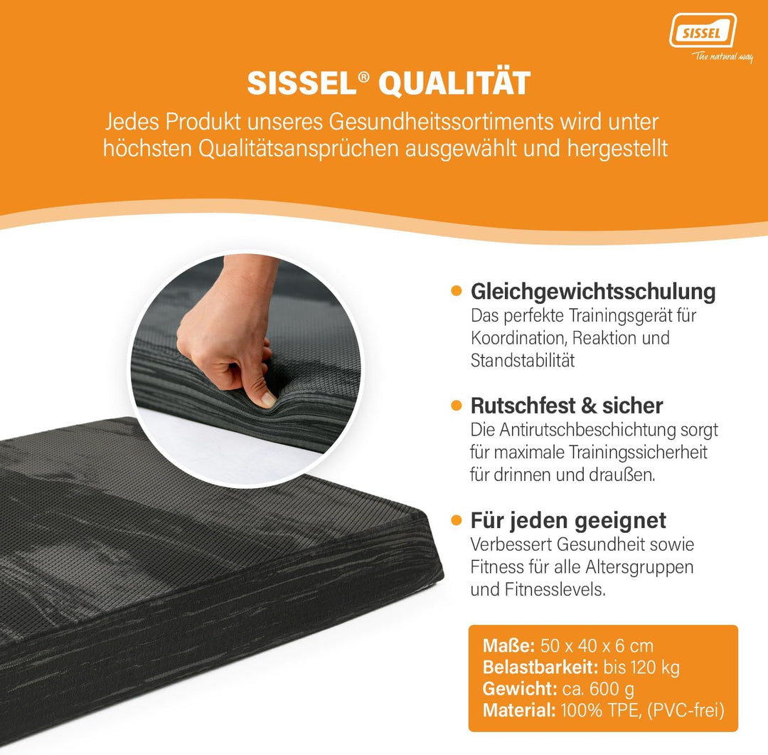 Sissel Balance Pad "Fit" Schwarz, Schwarz