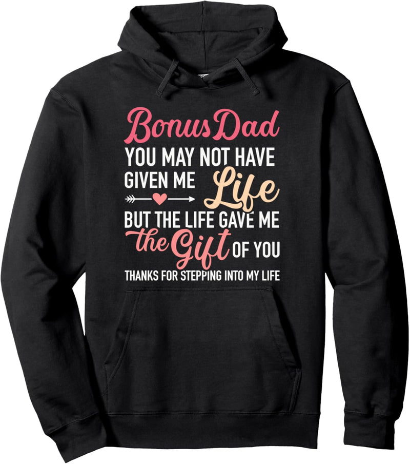 Bonus Papa lustiger Spruch Stieftochter Pullover Hoodie