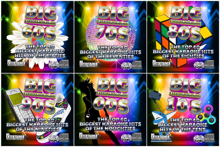 Karaoke CDG Pack - Big Hits of the Decades - 40 grösste Songs aus jedem Jahrzehnt, 60er, 70er, 80er,
