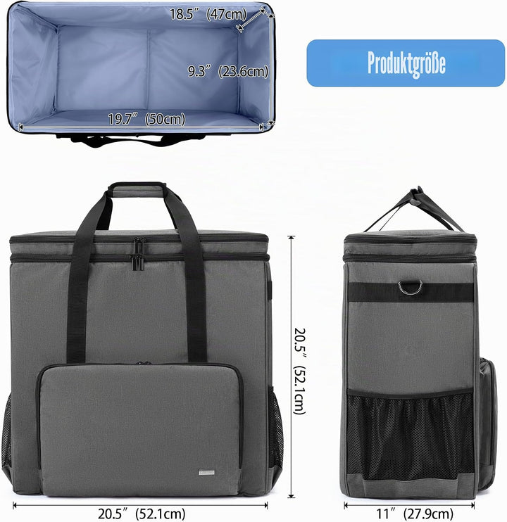 CURMIO Doppelschichte Tragetasche für PC Computer, Desktop-Computer-Reisetasche für PC-Gehäuse, Tast