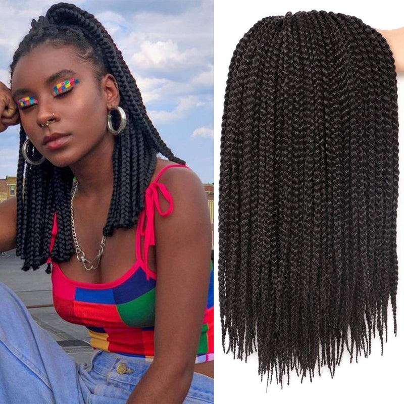 7 Packungen gehäkelte Braids Strähnen Echthaar Haarverlängerung für afrikanische Zöpfe Schwarze Perü