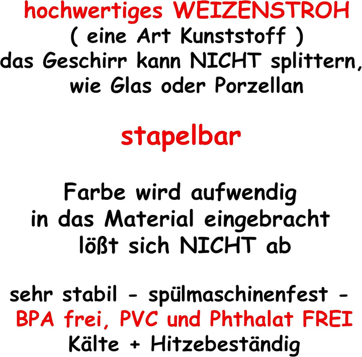 alles-meine.de GmbH Becher - Farbe wählbar - Kunststoff - 10 Stück - Henkelbecher - Trinkbecher - Cr