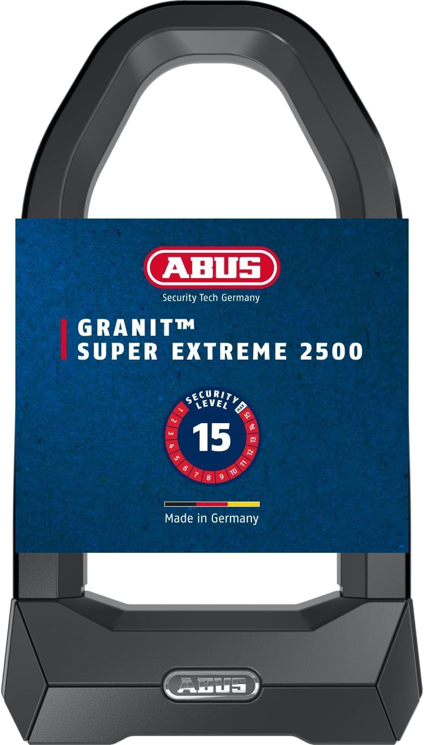 ABUS Bügelschloss Granit Super Extreme 2500/165HB230 - gegen Sägeangriffe mit Winkelschleifern spezi