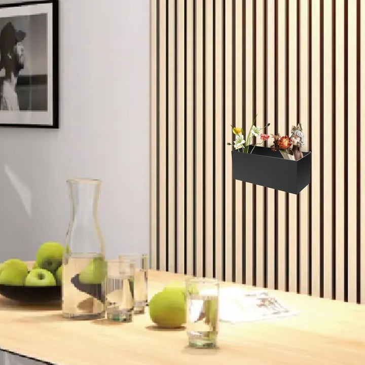 Wandorganizer für Akustikpaneel, Haken, Box & Regal Metall, Ablage für Akustikpaneele Lamellen Wandp