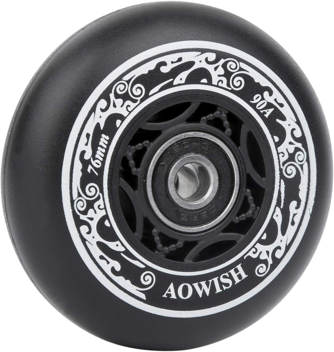 AOWISH Ripstik Wheels [2er Pack] 76 mm Ripstick Wheels 90A Ripsurf Caster Board rad mit vorinstallie