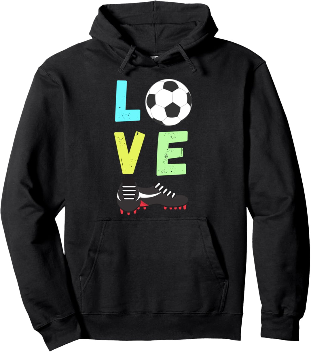 Love Soccer Football Graphic Pullover Hoodie