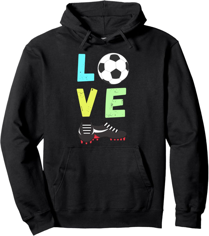 Love Soccer Football Graphic Pullover Hoodie
