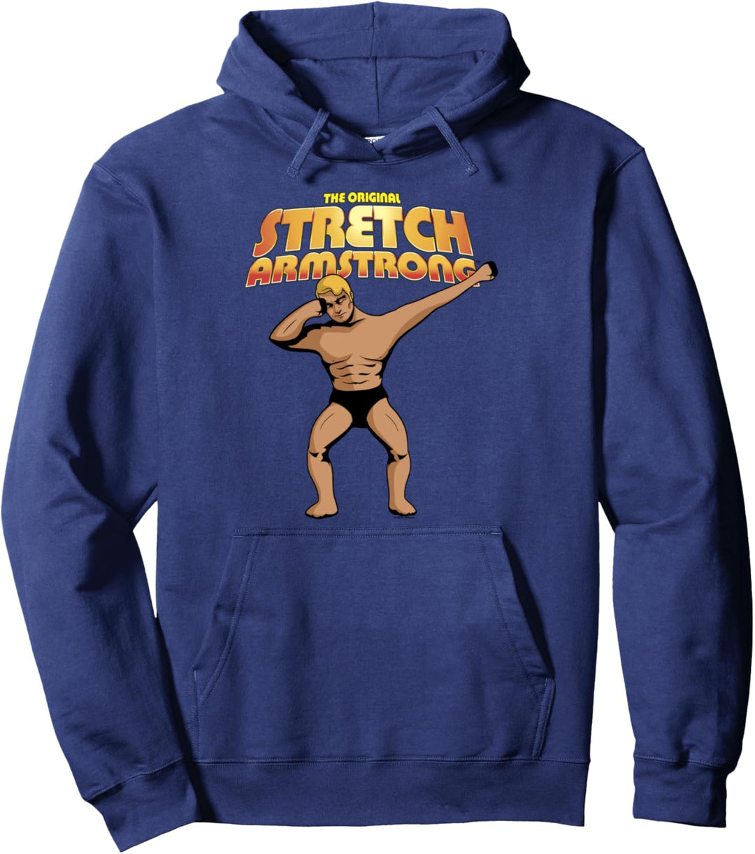 Stretch Armstrong Vintage Retro Superhero Dabbing Portrait Pullover Hoodie