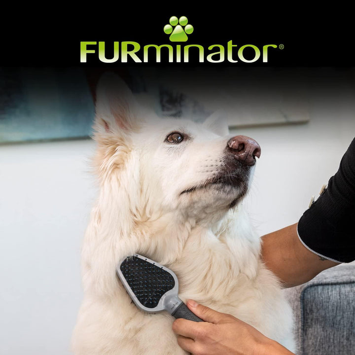 FURminator Doppelbürste für Hunde und Katzen - Fellpflege 2in1-Bürste zur Entfernung von Knoten, los