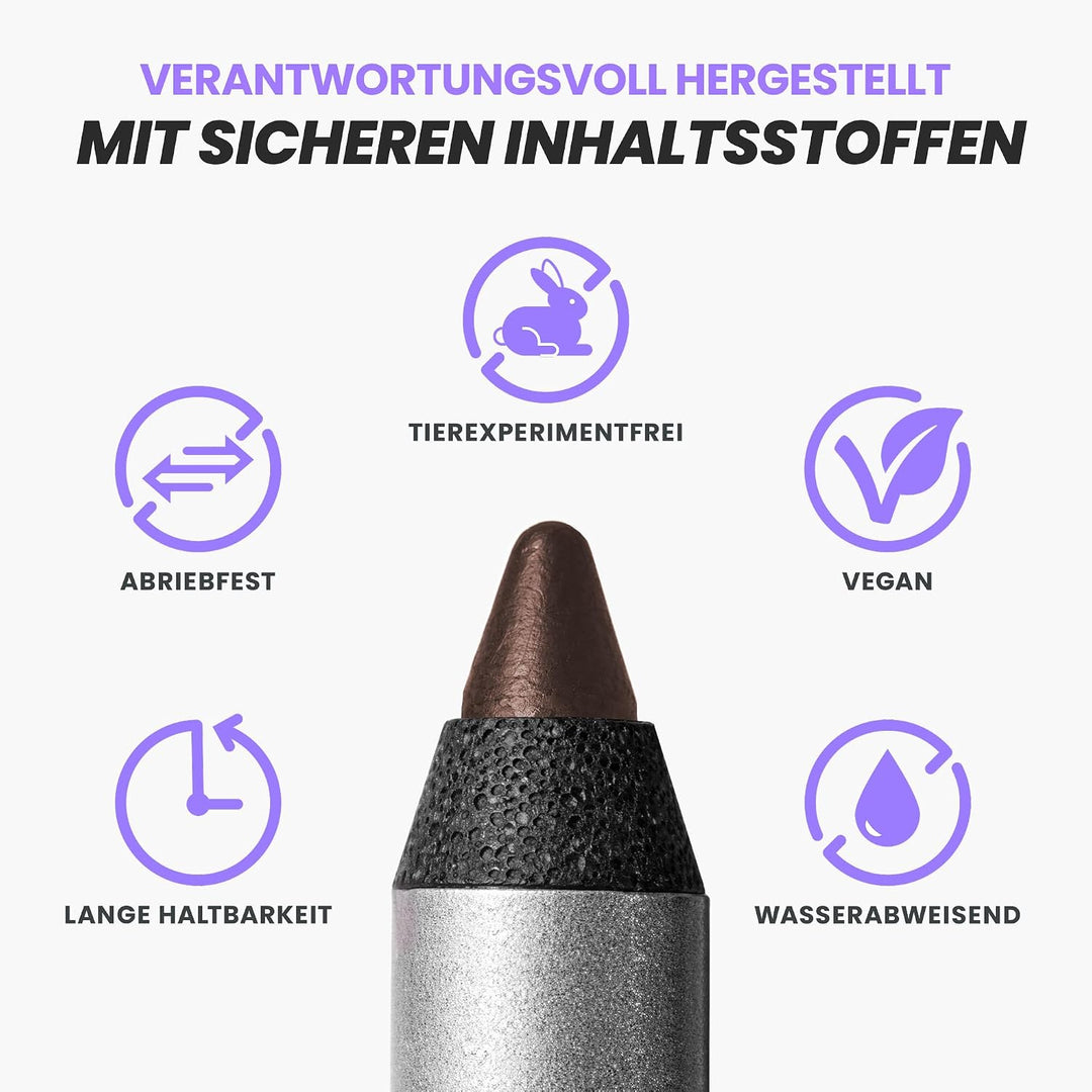 Wonderskin 1440 Longwear Brauner Eyer Liner-Stift – Wasserfester, anspitzbarer und wischfester Kajal