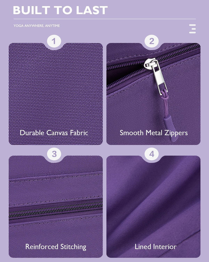 Gonex Yogatasche, Extra Grosse Canvas Sporttasche mit Wasserdichtem Fach & Metallreissverschluss, Fü