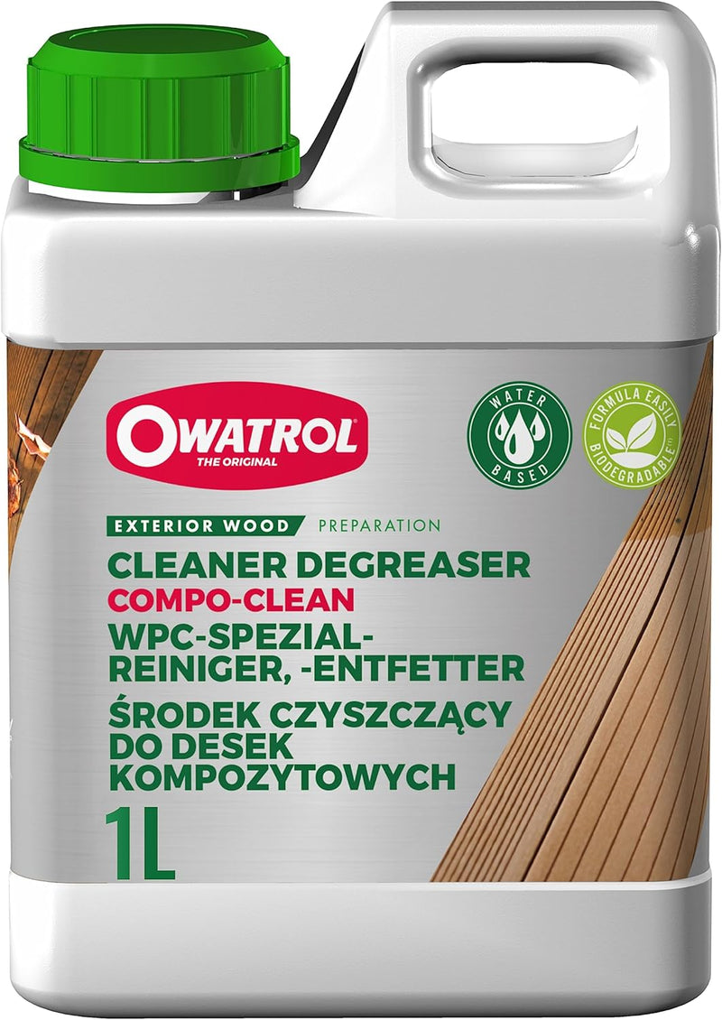 OWATROL® WPC Reiniger Holzreiniger Terasse 1L - Terrassenreiniger Holz - WPC Pflege - Pflegemittel f