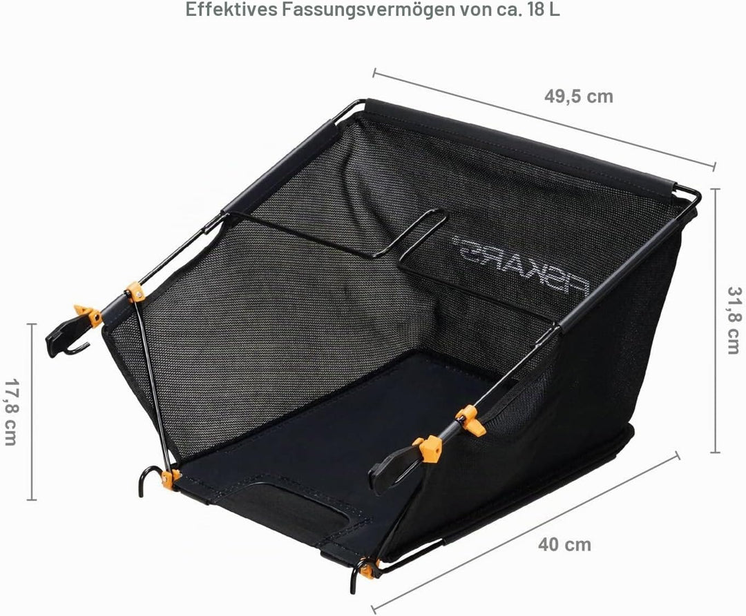 Fiskars Grasfangkorb für Fiskars Spindelmäher StaySharp Max, 18 Liter, StaySharp, Schwarz/Orange, 10