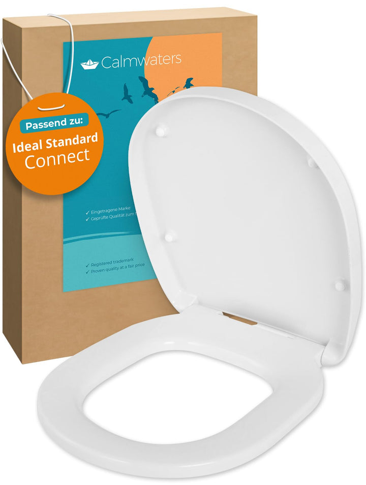 Calmwaters WC-Sitz für Ideal Standard Connect | Toilettensitz Absenkautomatik | Duroplast | Take-Off