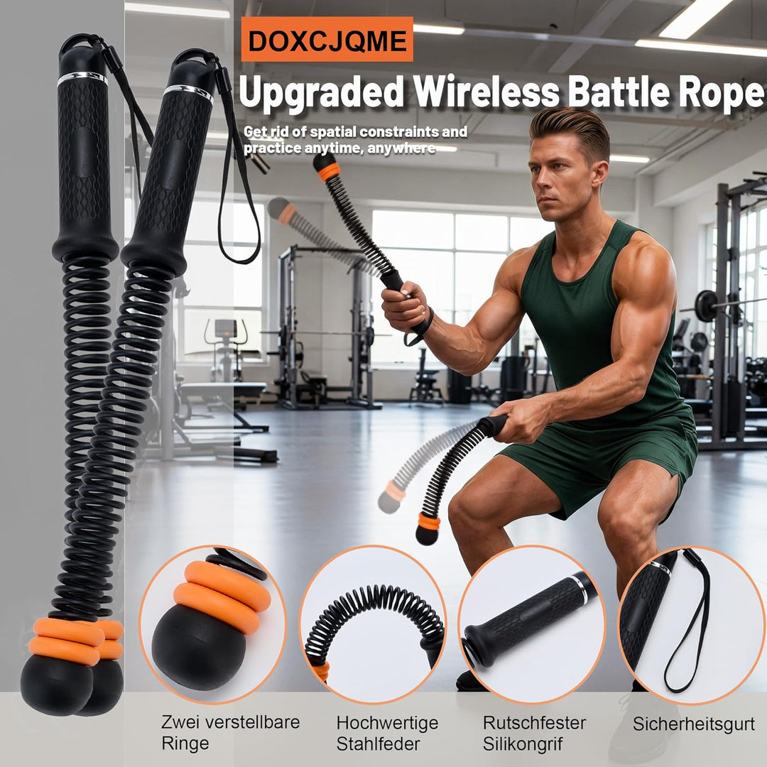 Weighted Battle Rope Without Rope 2 Pack Quiet Adjustable Ropeless Battle Ropes for full Body Traini