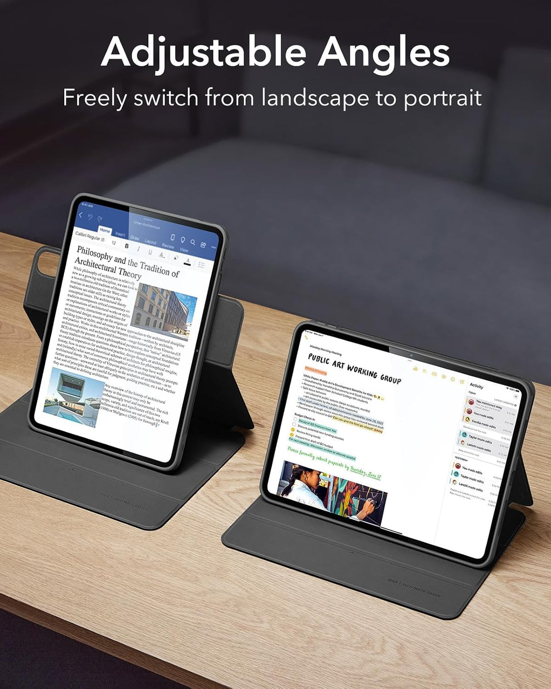 ESR Hülle kompatibel mit iPad Air 2022 5 Generation/ 4 Generation 2020, abnehmbare magnetische Abdec