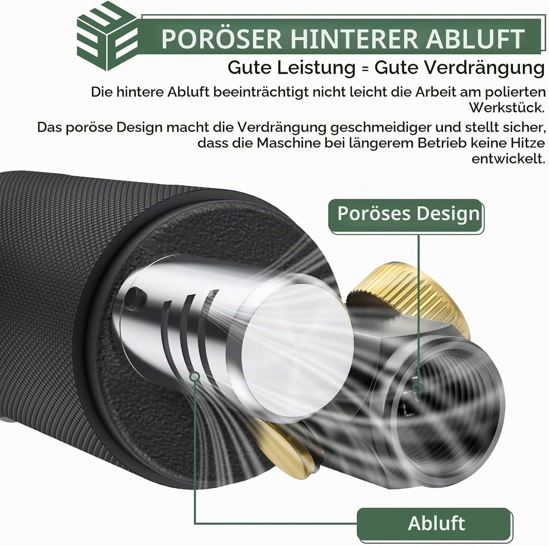 EYPINS Druckluft Winkelschleifer Set 90° Druckluftschleifer+1/4"&amp;1/8" Spannzange, Mini Stabschleifer