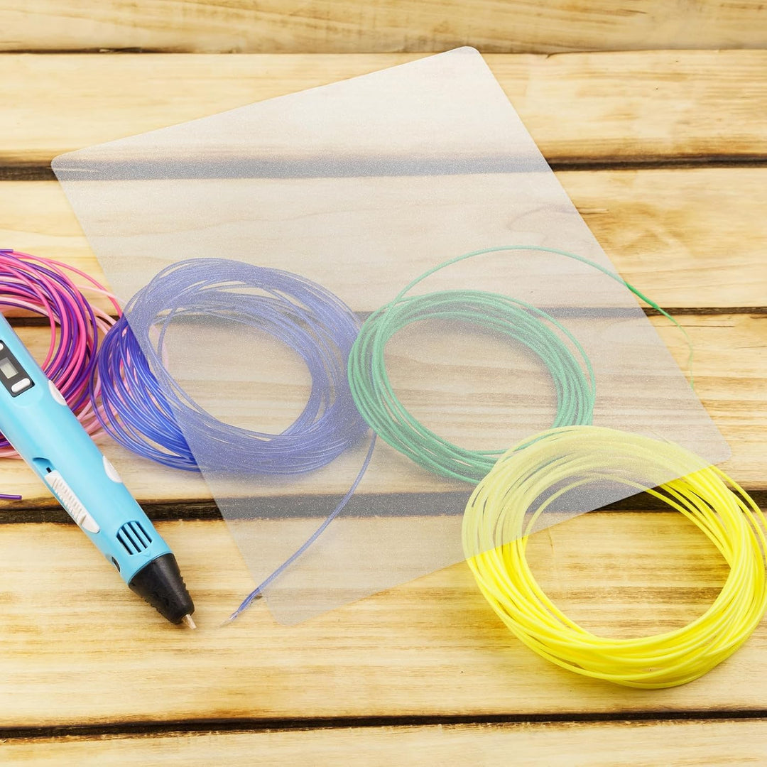 10 Stück Transparente 3D Stift Zeichenmatten aus PVC 20X18cm Kunststofffolie für Präzises Selbstgema
