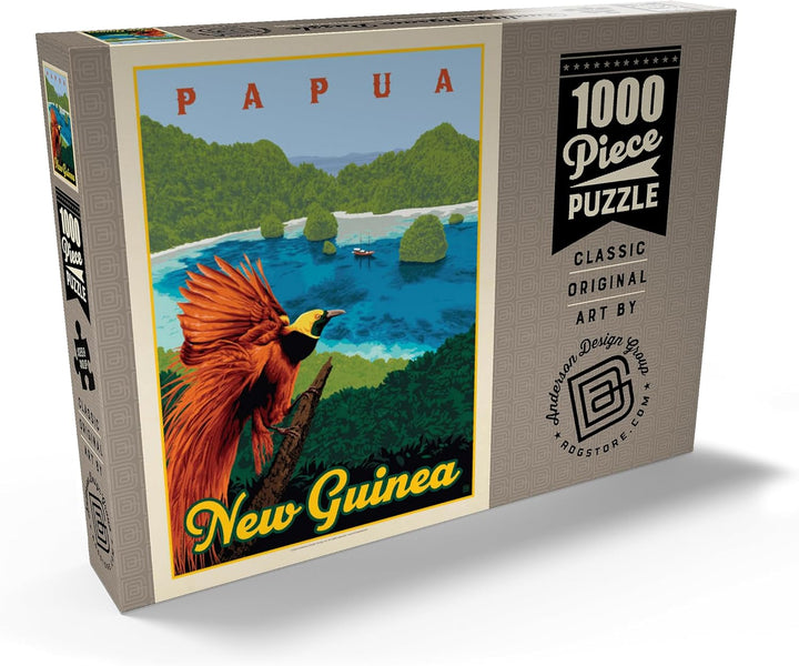 Papua New Guinea: EIN Paradies biologischer Vielfalt, Vintage Poster - Premium 1000 Teile Puzzle - M