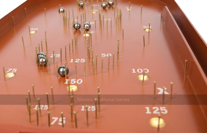 Masters Classic Pin Bagatelle Game - Full Size Premium Quality Wooden Bagatelle with Spring Plunger
