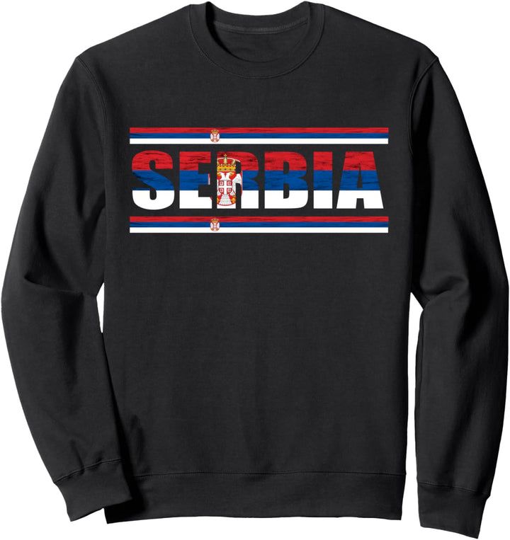 Serbien Serbische Wurzeln Serbischer Stolz Vintage Serbische Flagge Sweatshirt