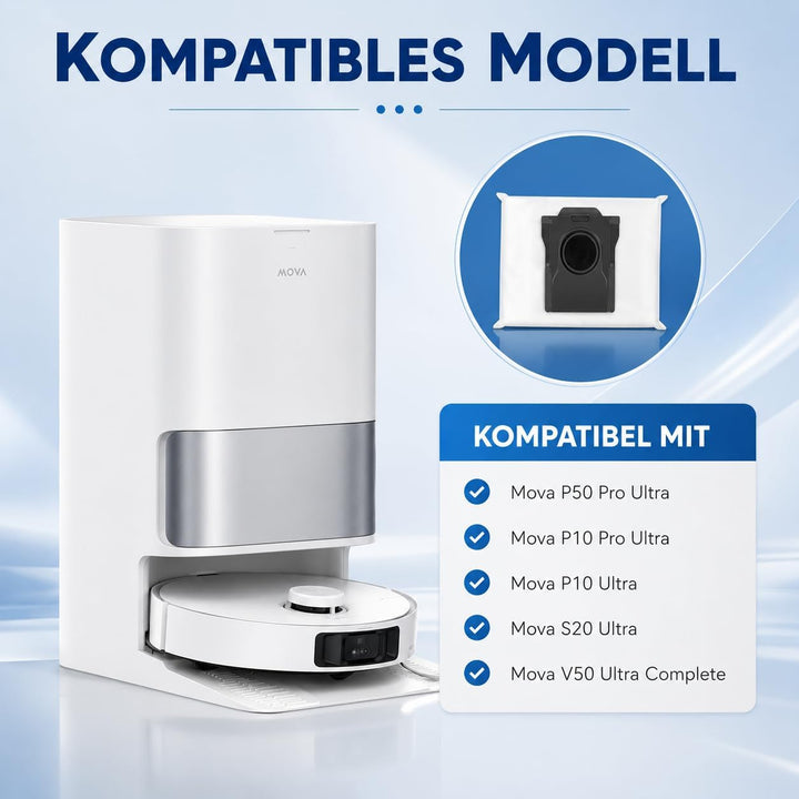 14 Staubbeutel Ersatz für MOVA P50 Pro Ultra/P10 Pro Ultra/S20 Ultra/P10 Ultra Staubsauger - Grossvo