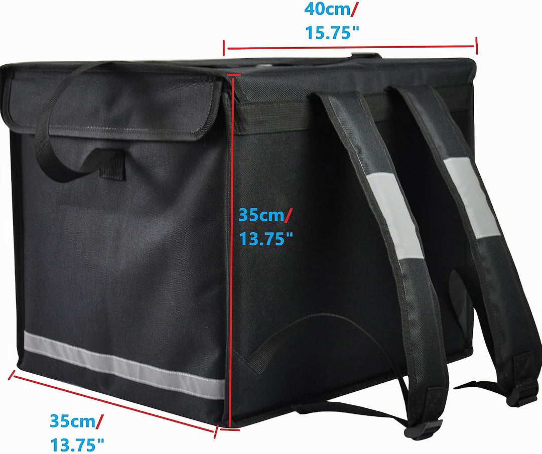 Delivery Bag Store Sicherheit – Reflektierende Einsätze für Sicherheit bei Nacht (schwarz), Schwarz