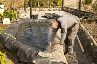 Aquagart Premium Teich Steinfolie 4m x 0,4m I Steinfolie Teich-Folie für Bachlauf Gartenteich Zubehö