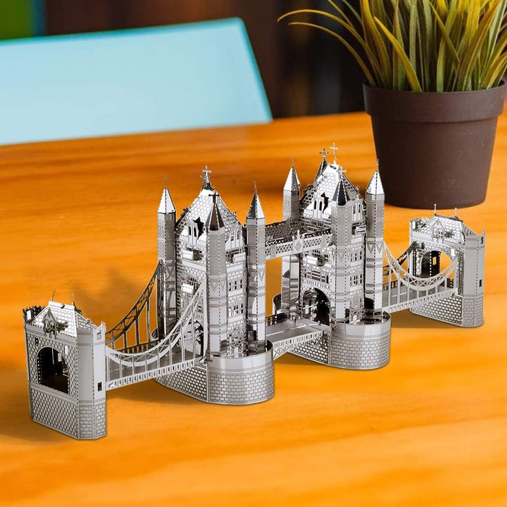 Piececool Metall Puzzle 3D London Bridge, Berühmte Gebäude 3D Puzzle Modellbausatz Erwachsene, 3D-Pu