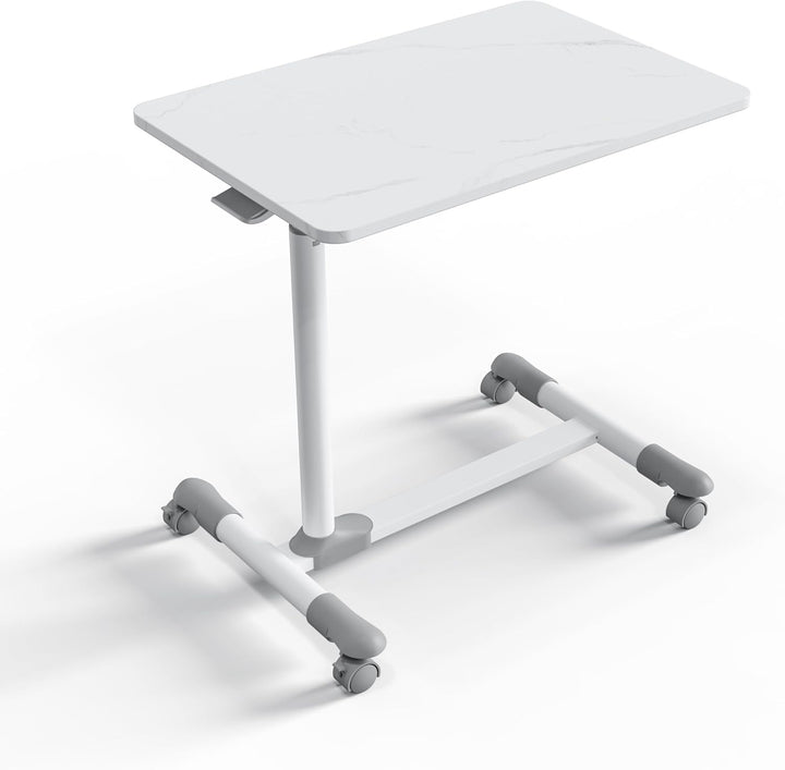 ETHU Betttisch auf Verriegelbaren Rollen Ergonomischer Mobiler Pflegetisch Höhenverstellbarer Laptop