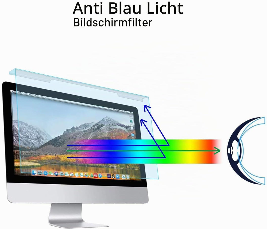 MOSISO 25-27 Zoll Computer Blaulicht Blockierende Displayschutz Anti-UV Augenschutz Filterfolie für