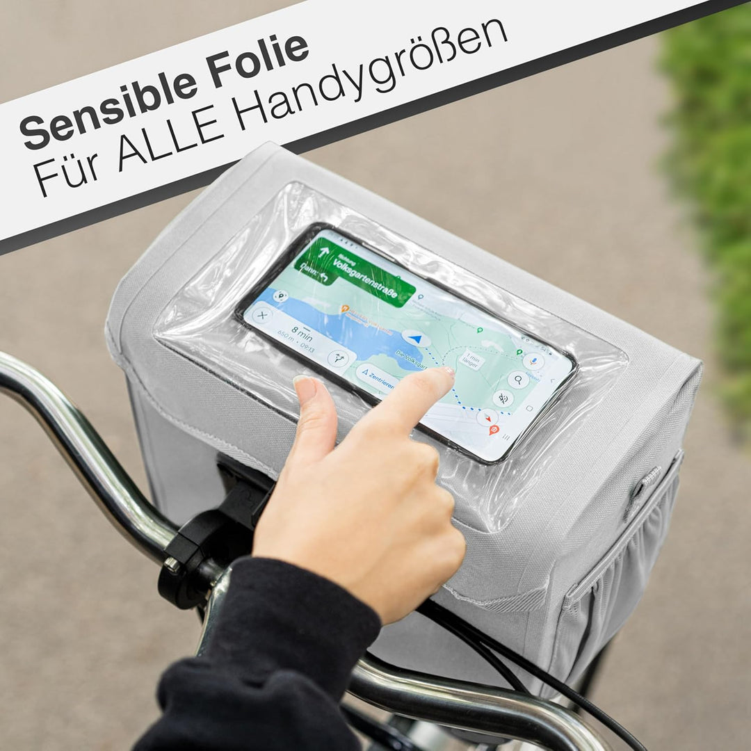 Valkental x KLICKfix Lenkertasche 7L mit Handyfach, für Ebike | 7L Volumen, praktische Lenkertasche
