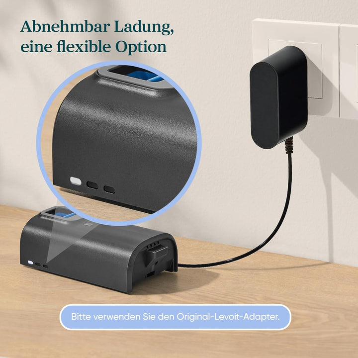 Levoit Akku Staubsauger - 70 Min Laufzeit - 99,99 Prozent HEPA Filtrationseffizienz - Mini Motorbürs