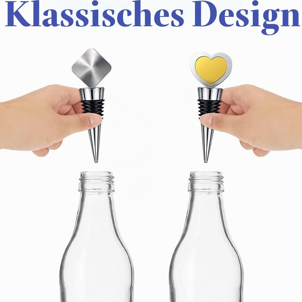 6 StüCk Flaschenverschluss Aus Metall, Leer, Zinklegierung, Weinflaschenverschluss-Set, Wiederverwen