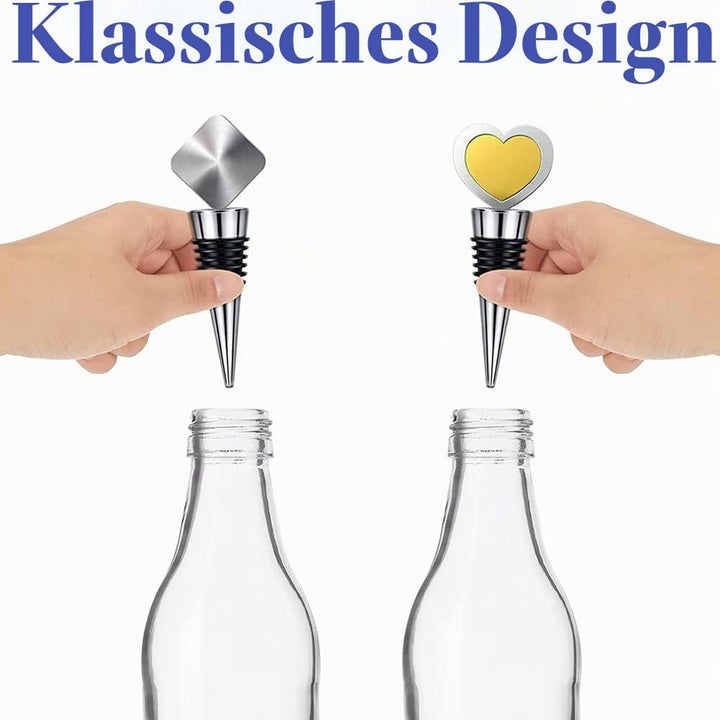 6 StüCk Flaschenverschluss Aus Metall, Leer, Zinklegierung, Weinflaschenverschluss-Set, Wiederverwen