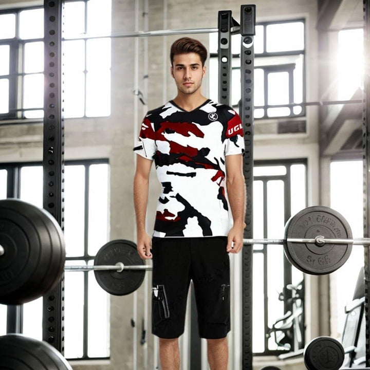 Herren Kurzarm Shirt MTB Leicht Atmungsaktiv Sanft Sport Fitnessstudio Radtrikot Dsjf08 M, Dsjf08 M