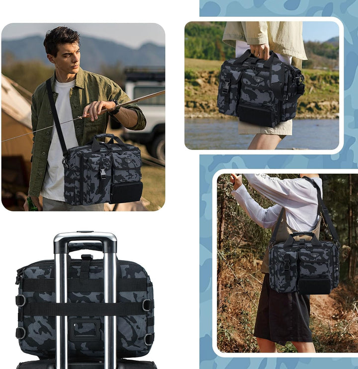 BAGZY Arbeitstasche Herren Multifunktional Taktische Tasche Range Bag Laptoptasche 14/15,6/17 Zoll A