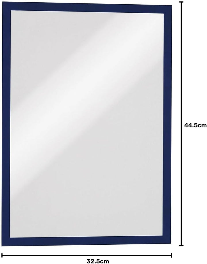 Durable Info-Rahmen Duraframe (A3, selbstklebend mit Magnetverschluss) 6 Stück, dunkelblau, 488307 A