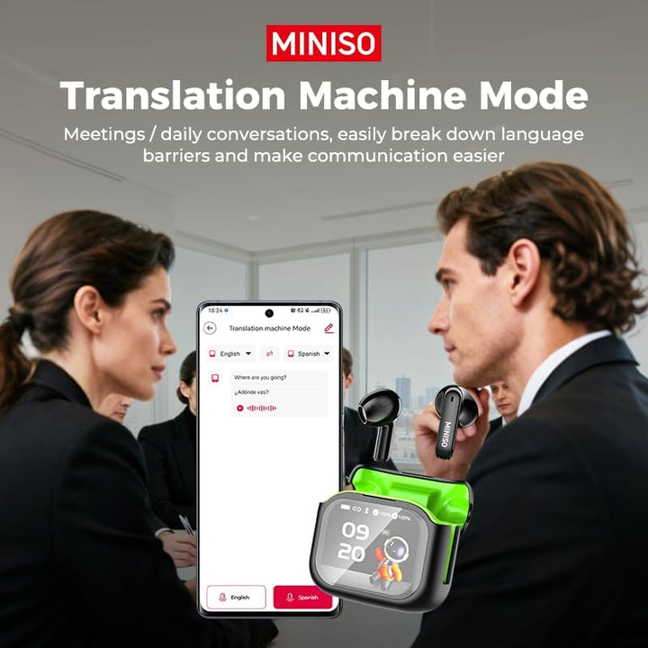MINISO MS103 AI Kopfhörer Übersetzer 3-in-1 Sprachübersetzer Kopfhörer Übersetzungskopfhörer mit ech