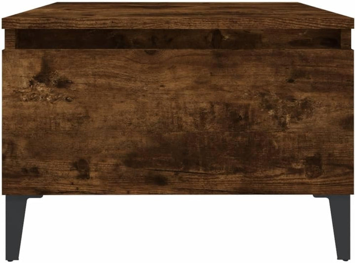 Tavolino da Salotto Rovere Fumo 50x46x35cm in Legno Multistrato