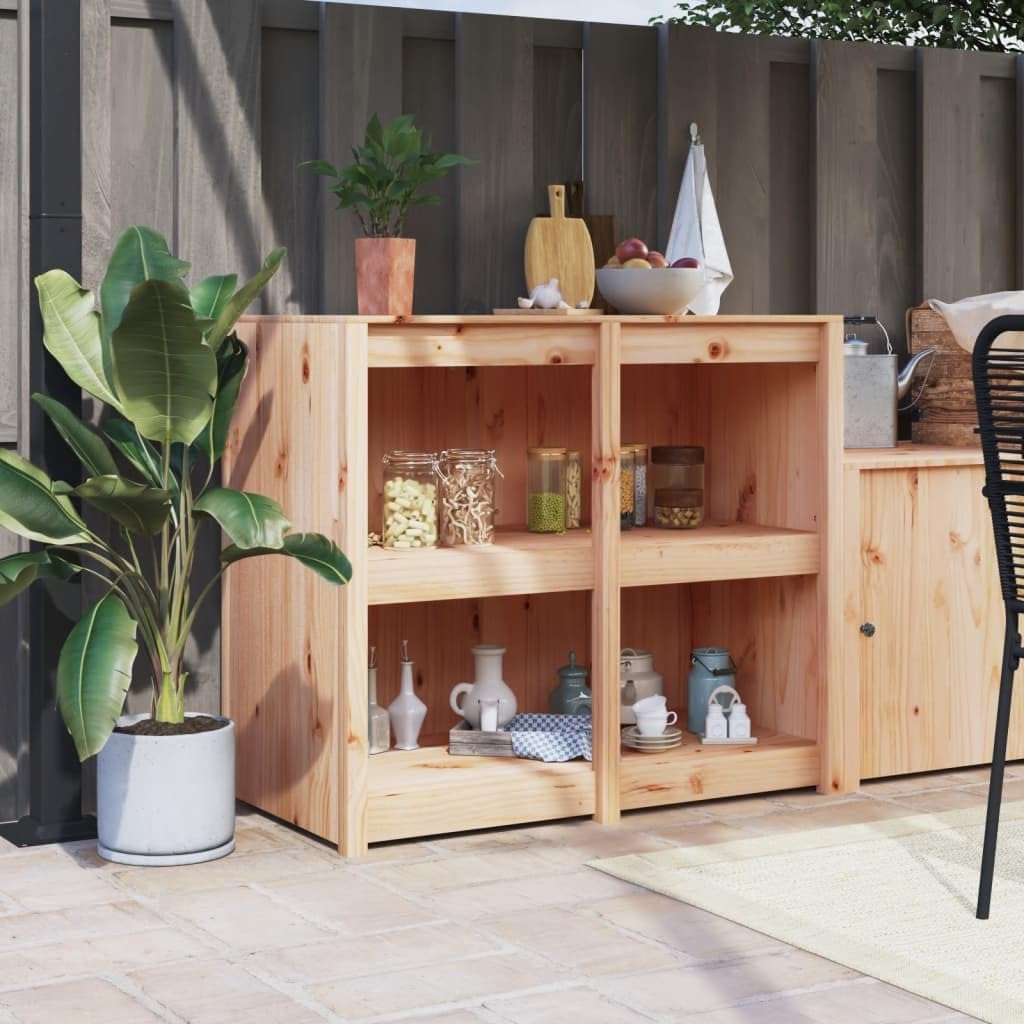vidaXL Outdoor Küchenschrank, Gartenschrank mit viel Stauraum, Küchenzeile Unterschrank mit modulare