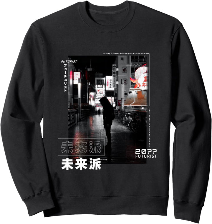Japanische 80er 90er Vaporwave Tokyo Cyberpunk Ästhetik Sweatshirt